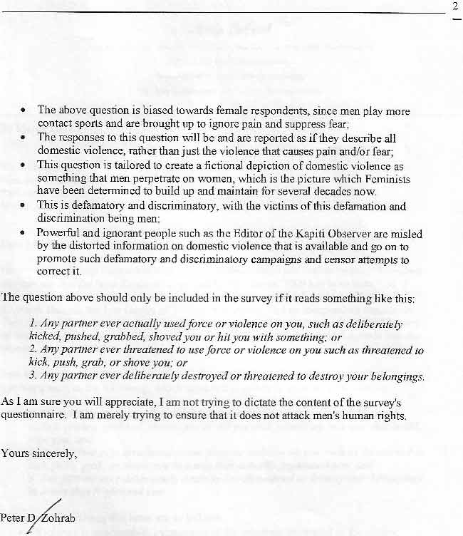 Letter to Justice Minister of  26 March 2009, page 2